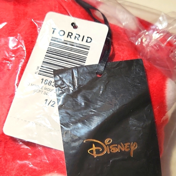 ❤️NWT VINTAGE TORRID PAJAMA MINNIE MOUSE EARS ONESIE ZIP FRONT HALLOWEEN COSPLAY - Picture 6 of 9